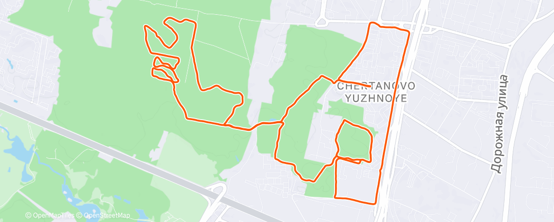 Map of the activity, Дневной забег