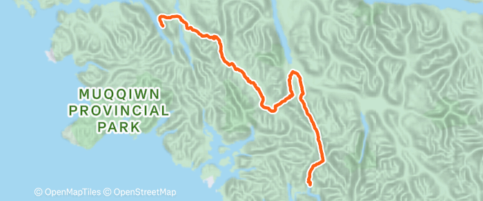 Route map of Zeballos to Port Alice