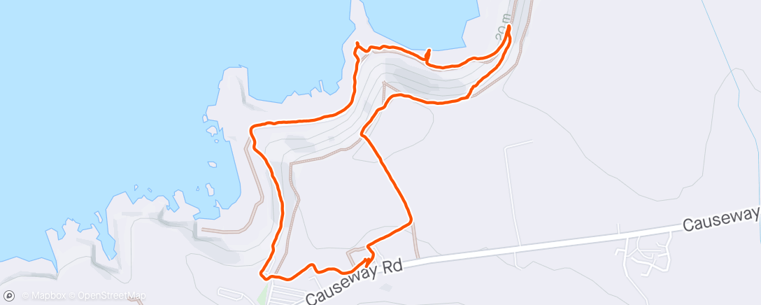 Mapa da atividade, Giant’s Causeway Walk