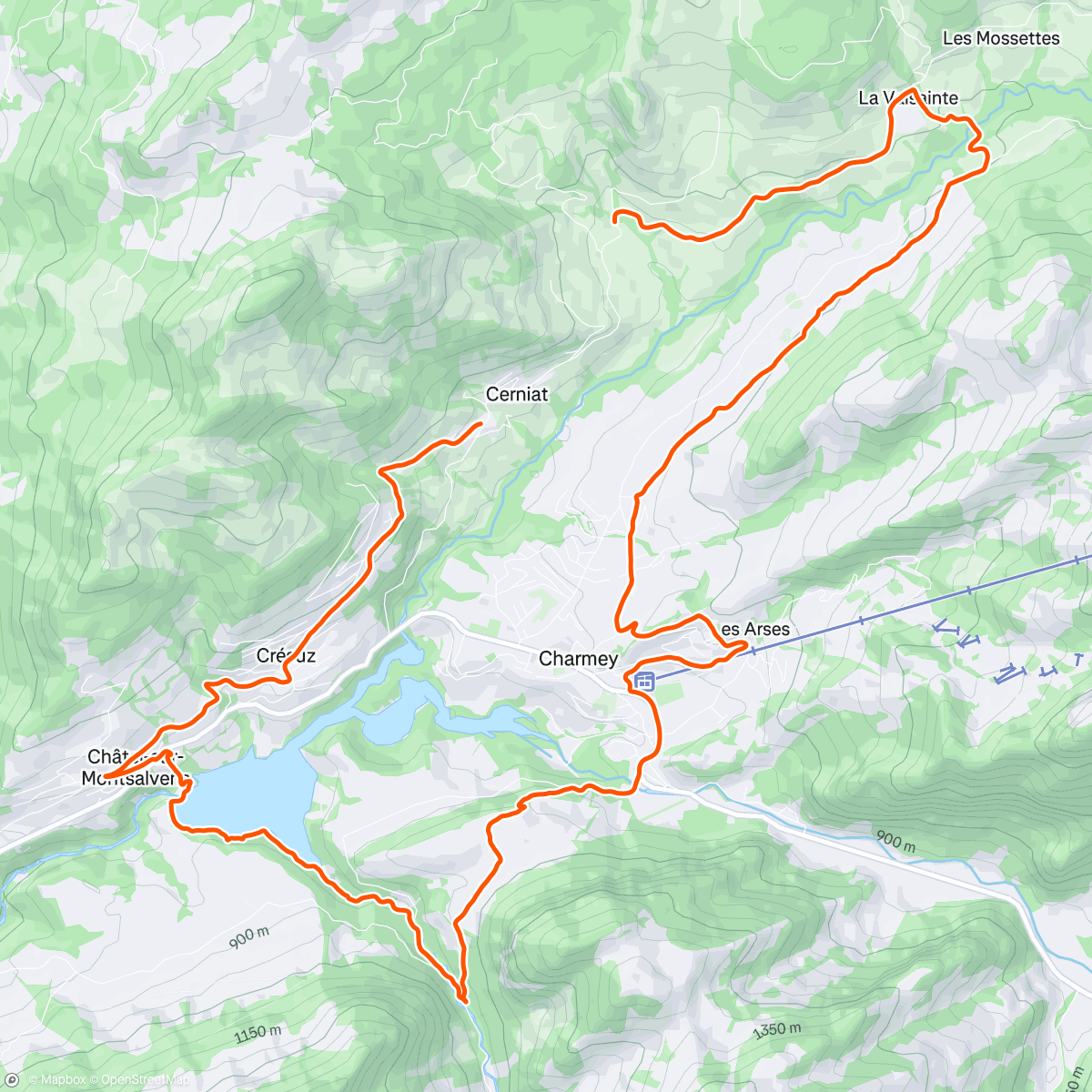 Map of the activity, Trail le midi