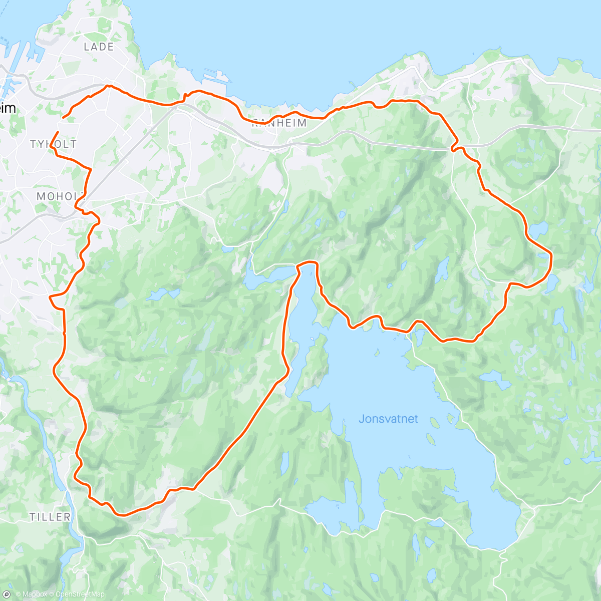 Map of the activity, Solo tur før grillsesongen sparkes igang🍗🍺