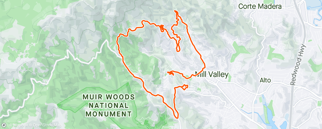 Mapa de la actividad, Evening Ride