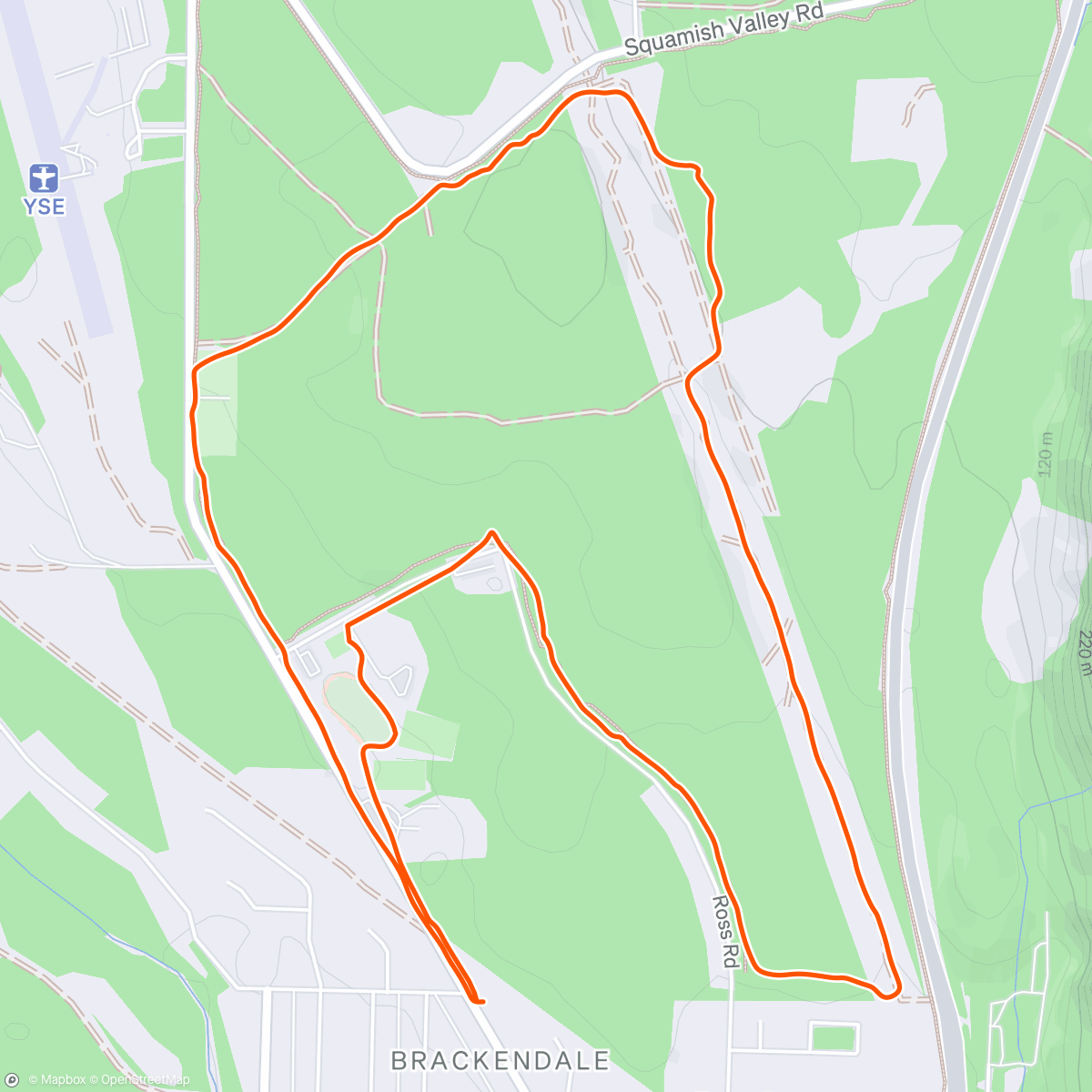 Map of the activity, Capra birthday run