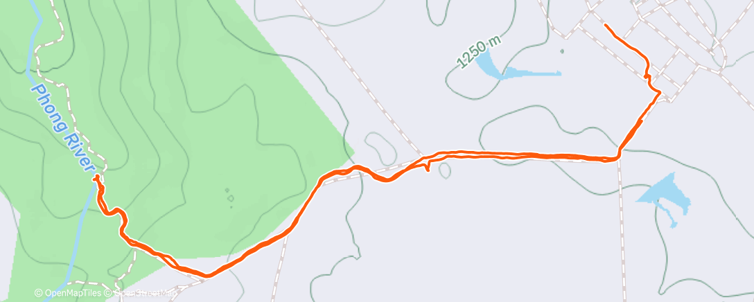 Map of the activity, Morning Trail Run