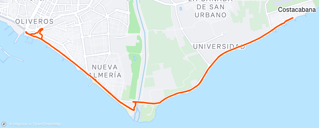 Map of the activity, Morning Run