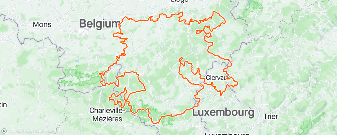 Map of the activity, The Ardennes Monster 2024
