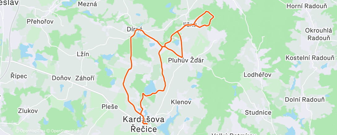 Map of the activity, Afternoon Gravel Ride