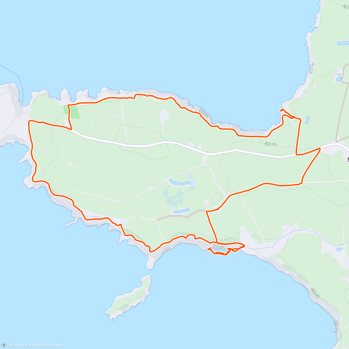 Map of the activity, Pembrokeshire hike