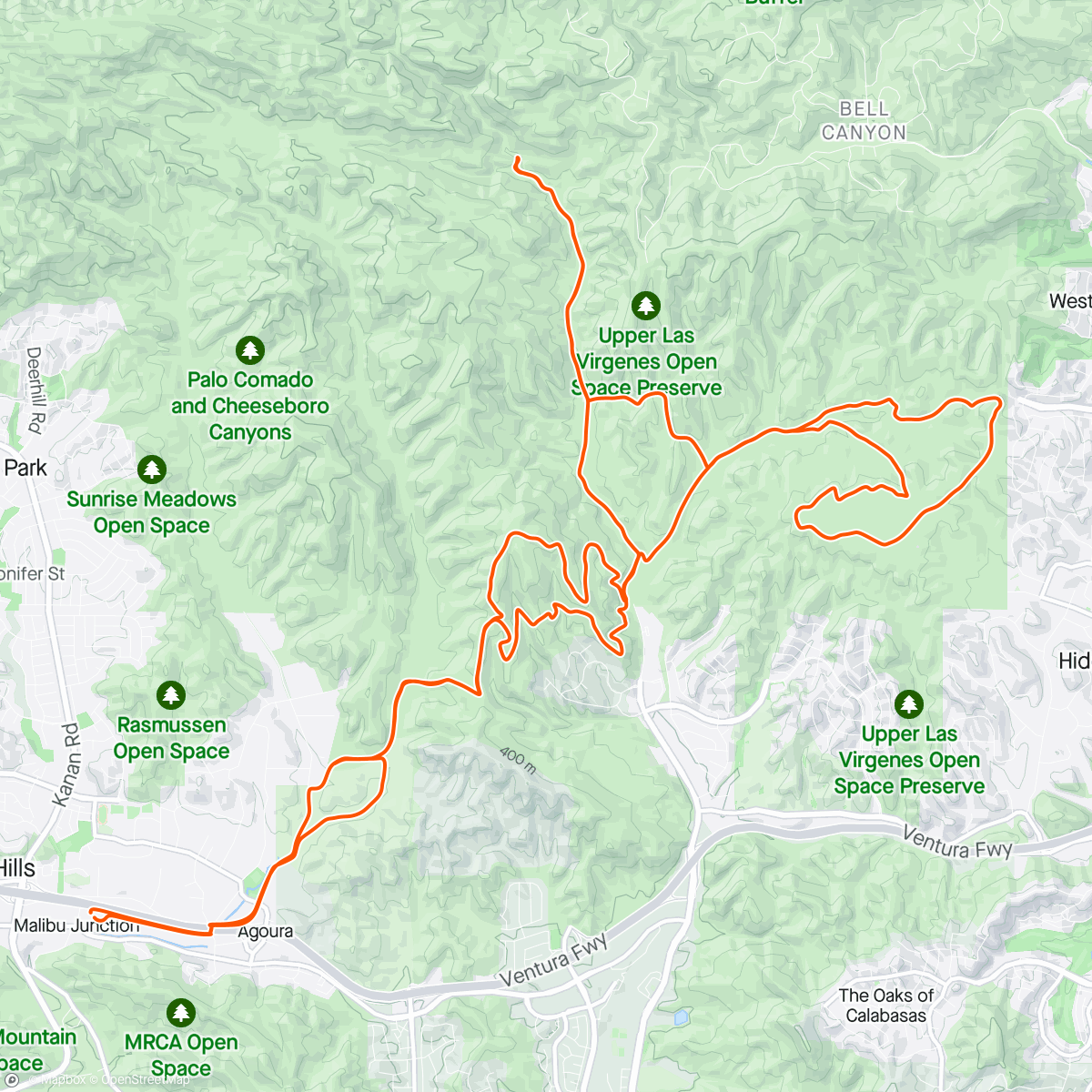 Map of the activity, NPMTB Group 4/5 - Creeks and Gelato