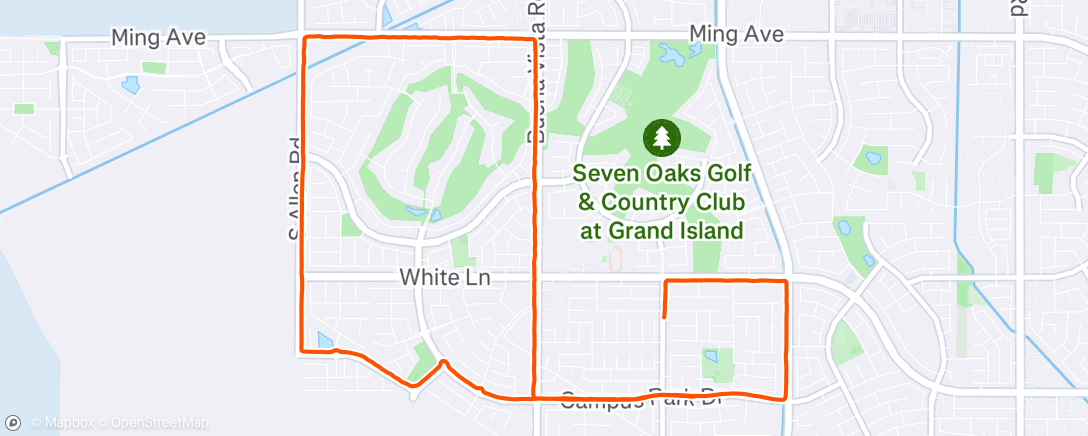 Map of the activity, Morning Run