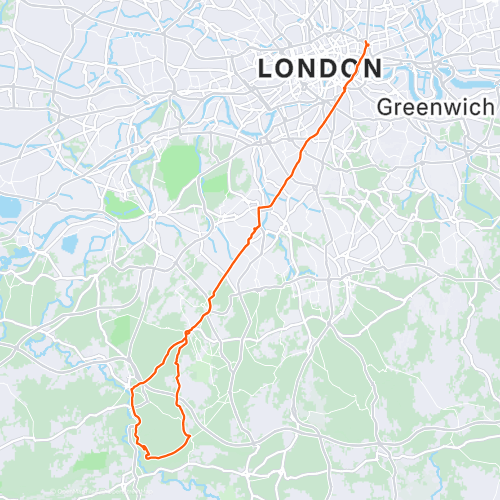To Box Hill & Back 79.7 km Road Cycling Route on Strava