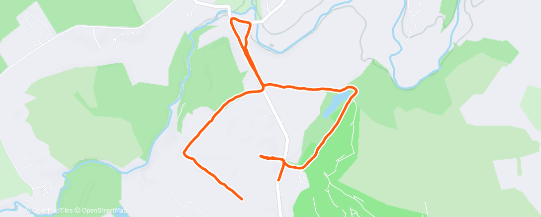 Map of the activity, Evening Run