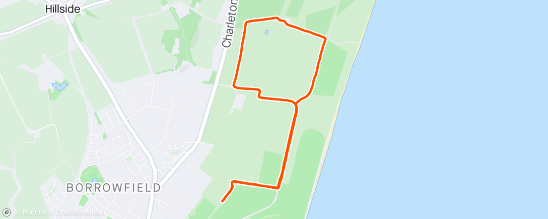 Map of the activity, Parkrun with Struan