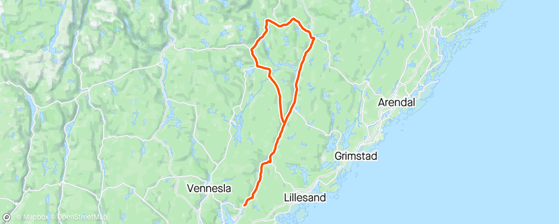 Map of the activity, Sykkeltur med ROC.