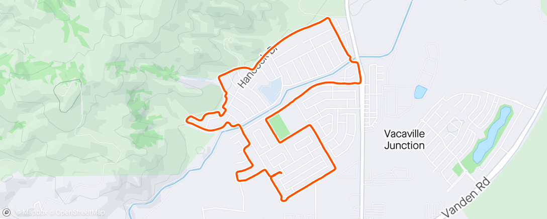 Map of the activity, Neighborhood Walk/Run, Clockwise
