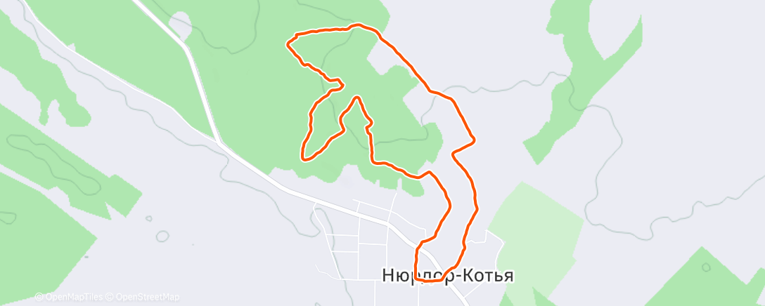 Map of the activity, Дневная прогулка