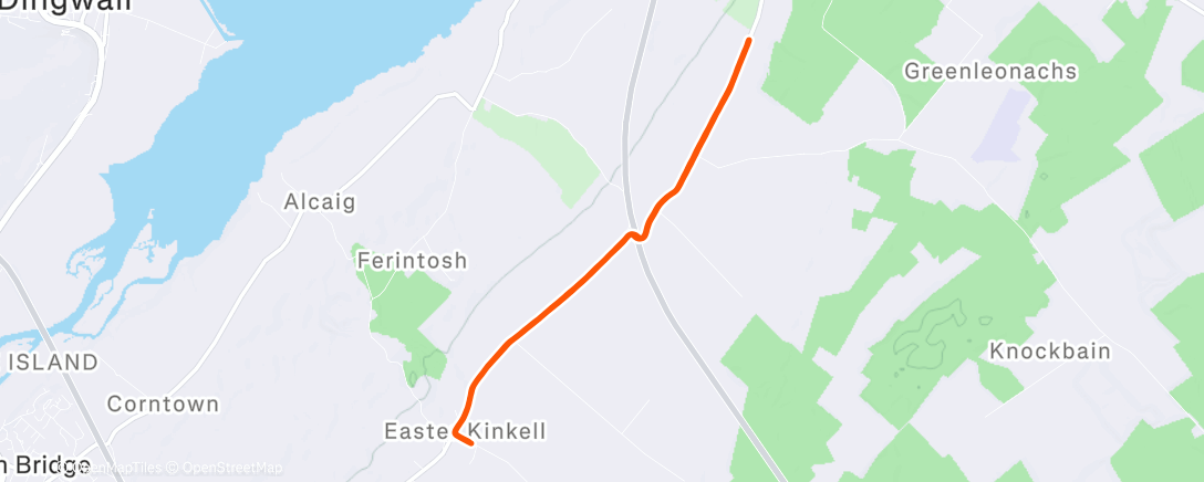 Map of the activity, A flat-ish highland morning