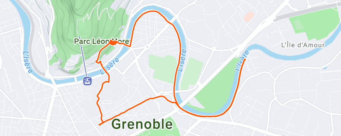 Map of the activity, Footing 1h | Obj Distance 2025: 3194/3000km