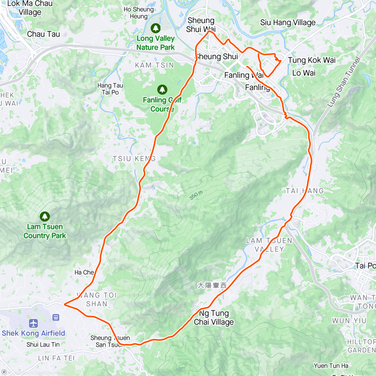 Map of the activity, A quick breakfast ride 雨前快閃 錦錦早