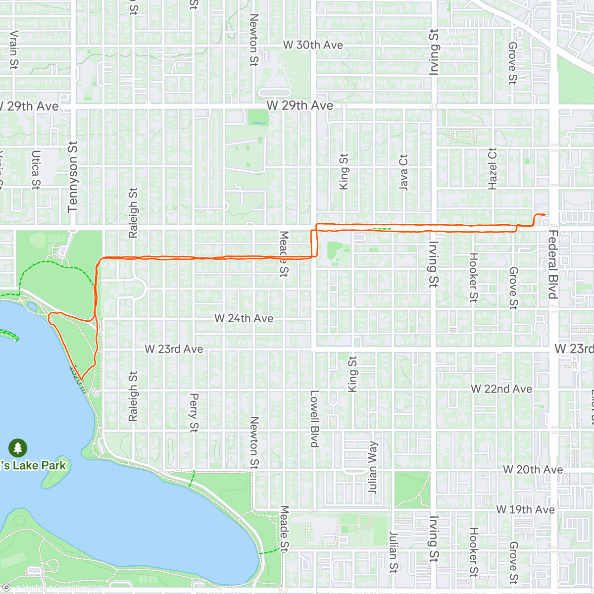 Map of the activity, Afternoon Walk