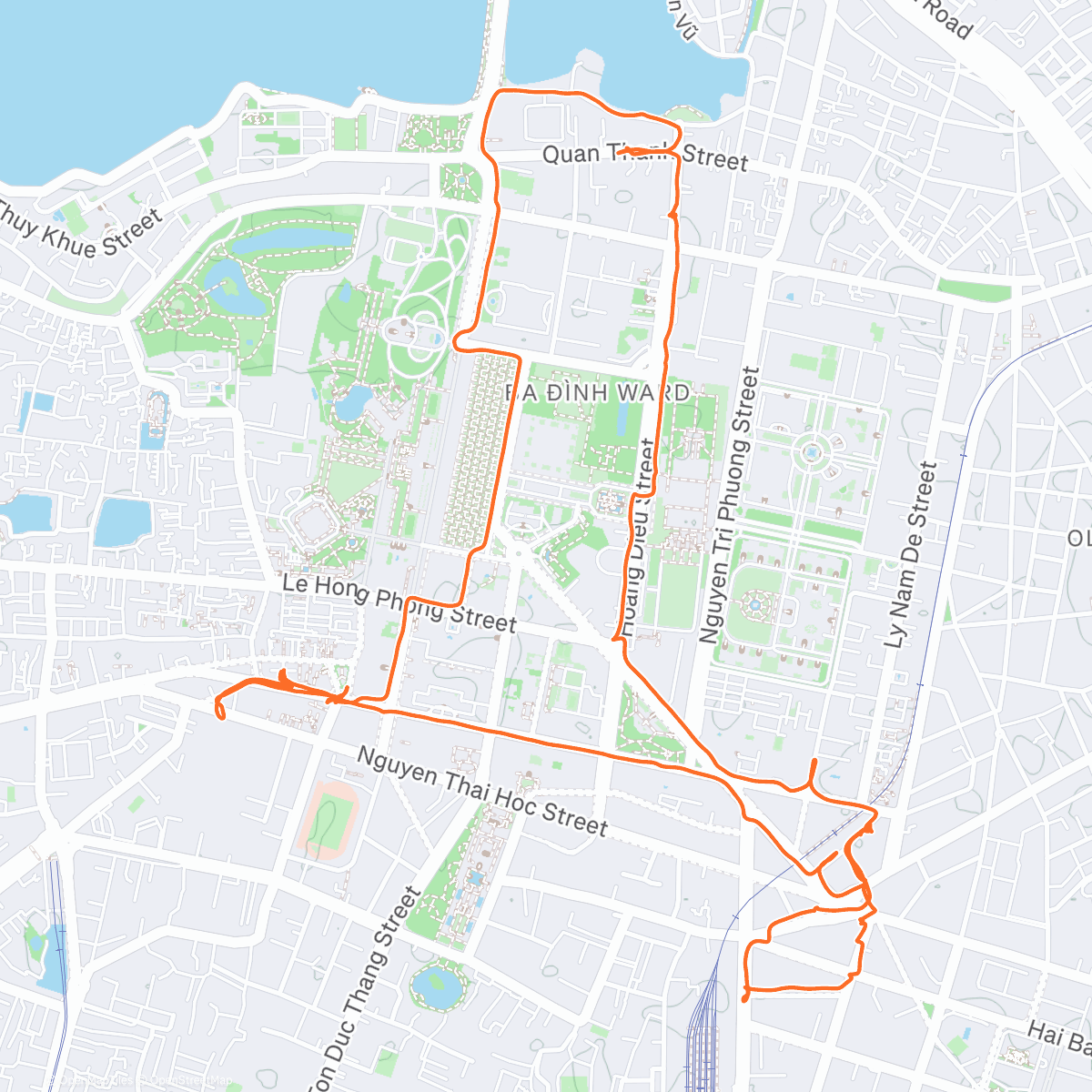 Map of the activity, Morning Walk