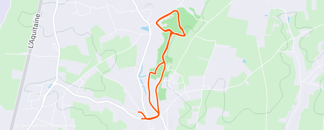 Map of the activity, Afternoon Trail Run