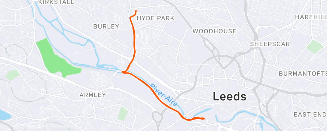 Mapa da atividade, Lunch Run