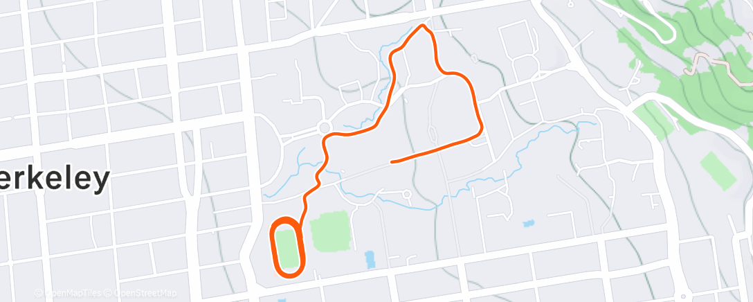 Карта физической активности (Long run on the track with the Cal Tri team)