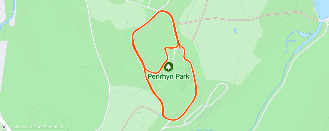 Map of the activity, Penrhyn castle park run