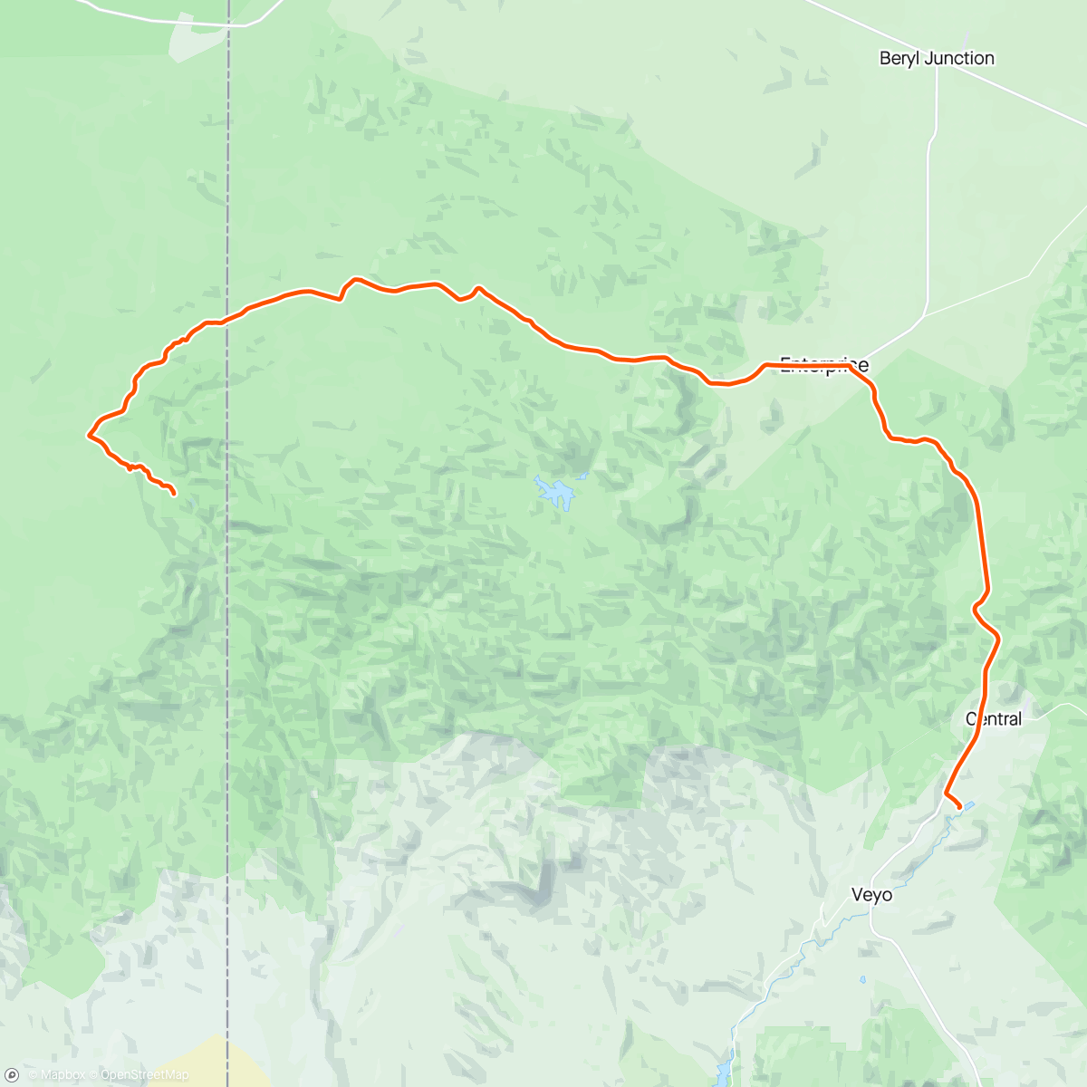Map of the activity, Caliente Loop complete.