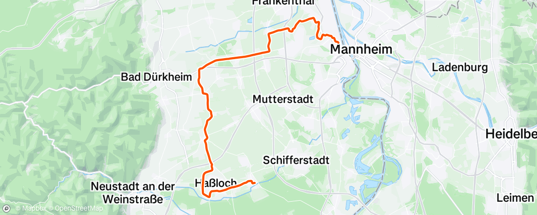 Map of the activity, Fahrt am Morgen