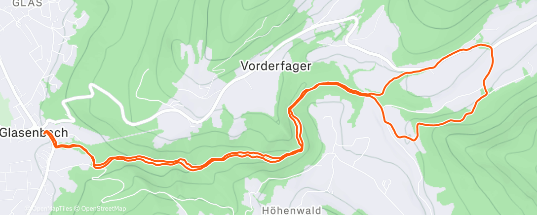 Map of the activity, Morning Trail Run