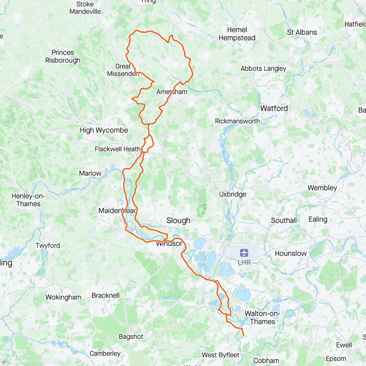 Карта физической активности (G5 to Chiltern Velo 💪🏻)