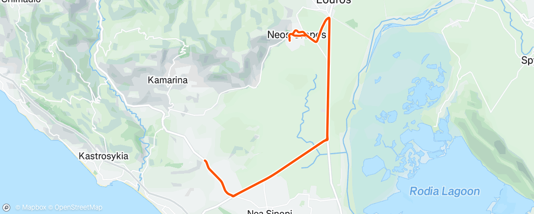 Map of the activity, Afternoon Ride