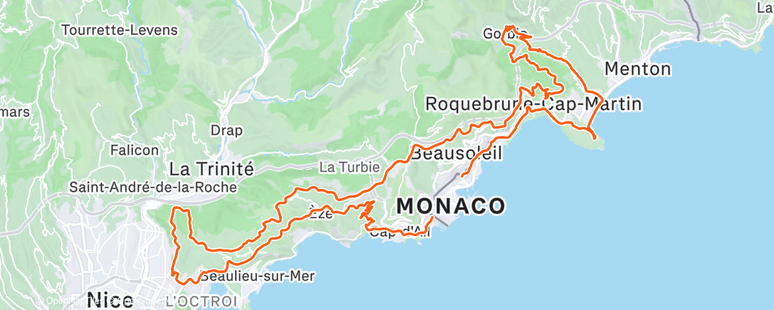Map of the activity, Morning Ride