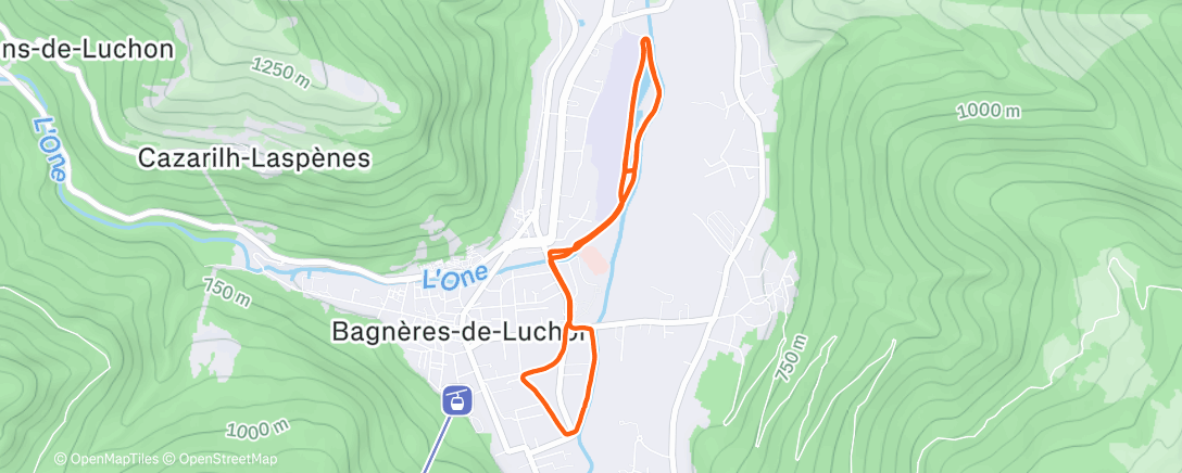 Map of the activity, Course à pied matinale