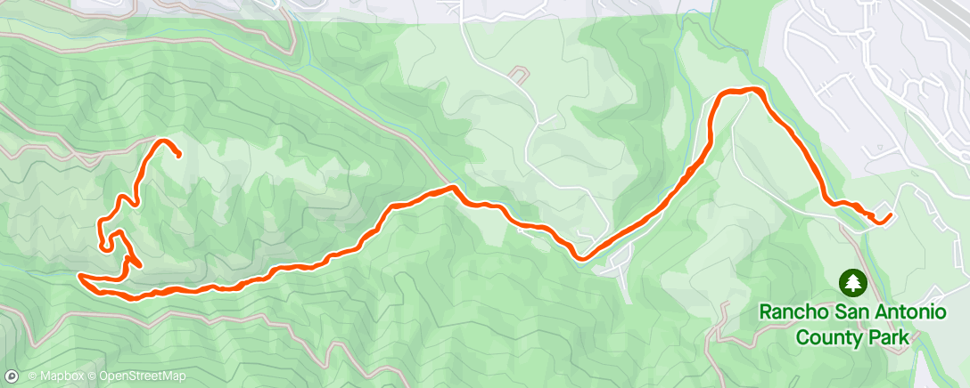 Map of the activity, Silicon Valley hike