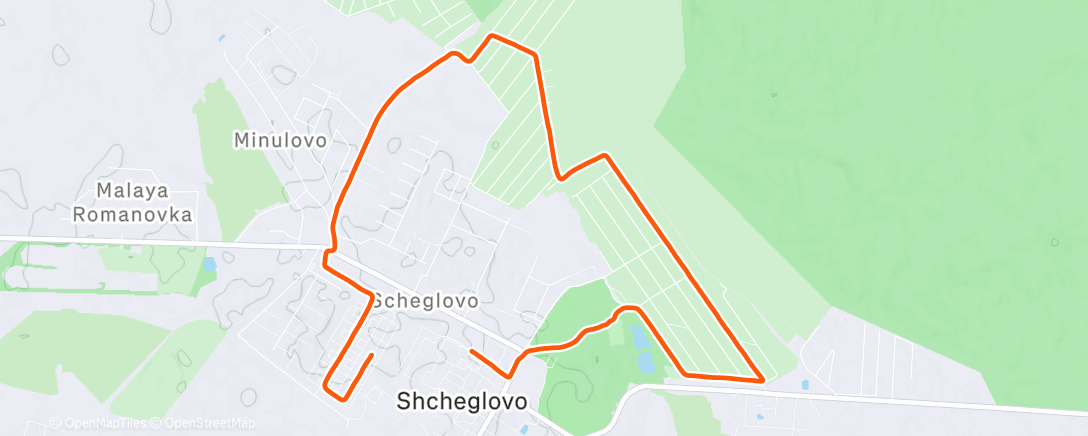 Map of the activity, Morning Run