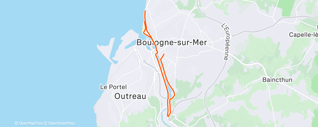 Mapa de la actividad (Course à pied le matin)