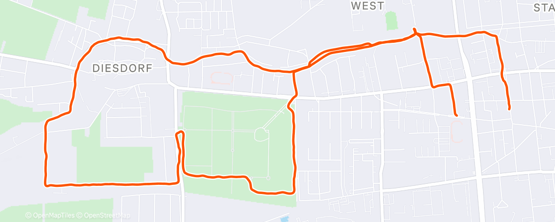 Карта физической активности (Lauf am Morgen)