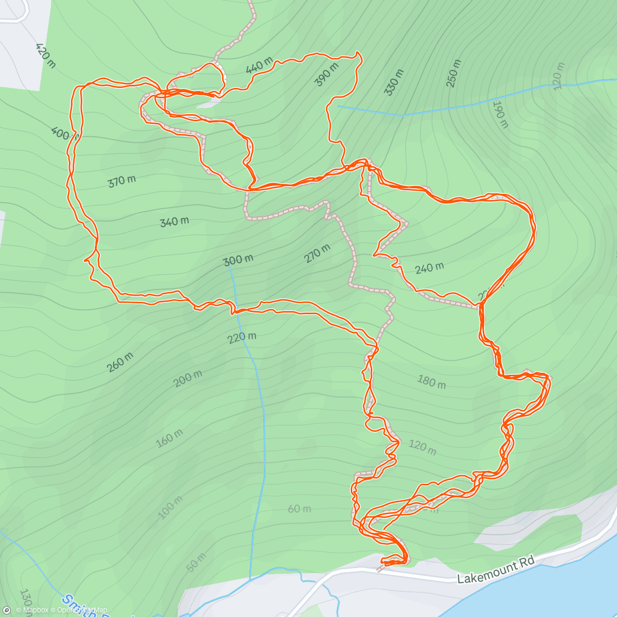 Map of the activity, The Trails Less Travelled