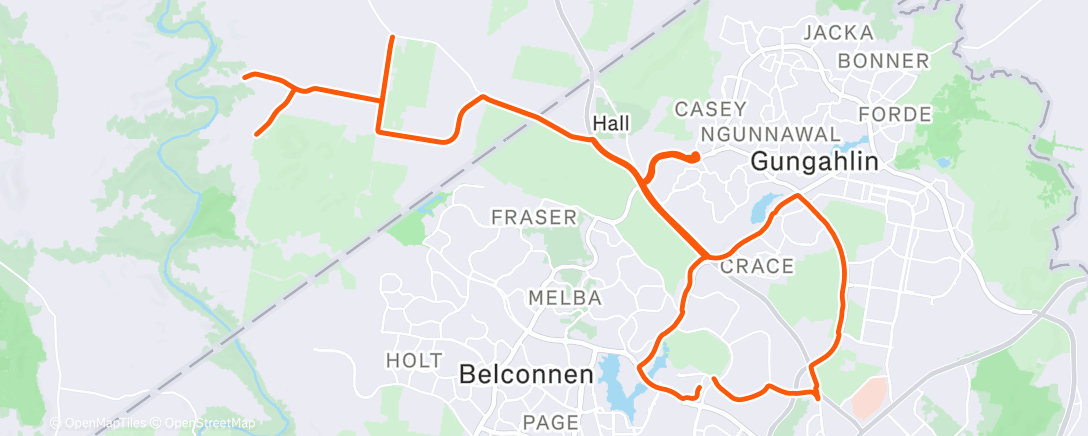 Map of the activity, Morning Ride