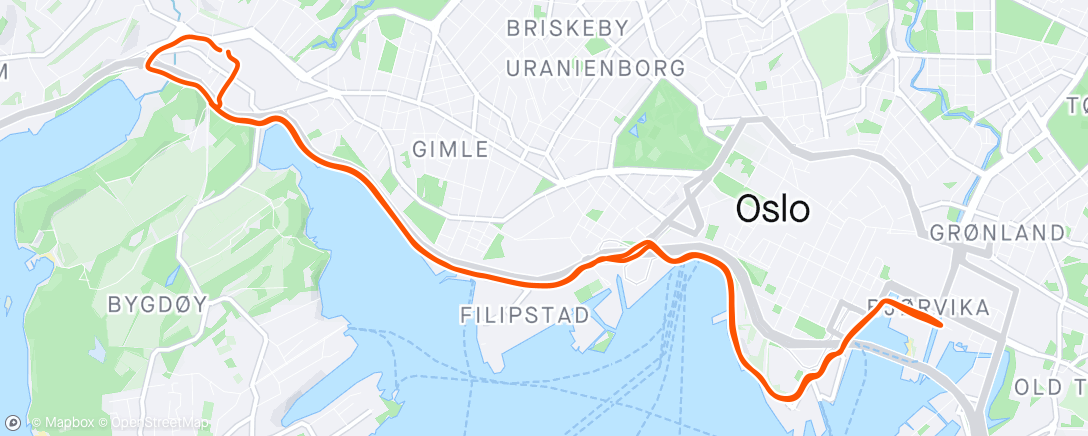 Map of the activity, TirsdagsTigerstad