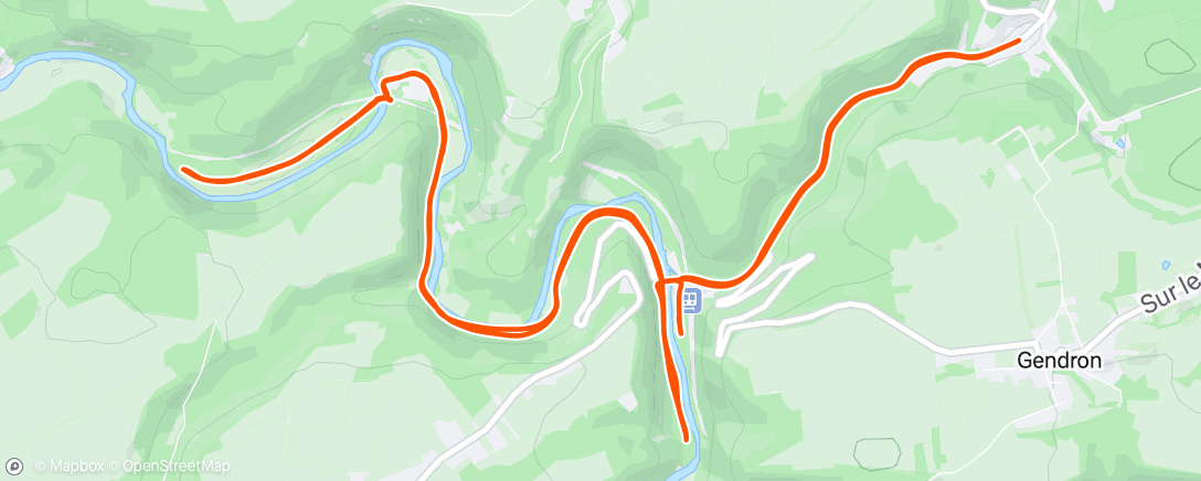 Map of the activity, Course à pied dans l'après-midi