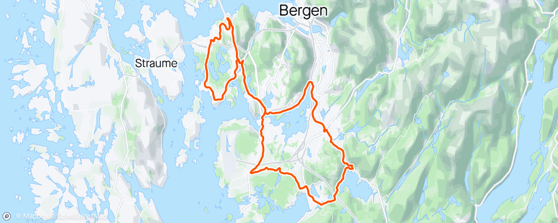 Map of the activity, Afternoon Ride