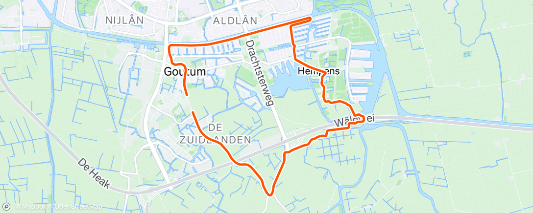 Map of the activity, Ochtendloop