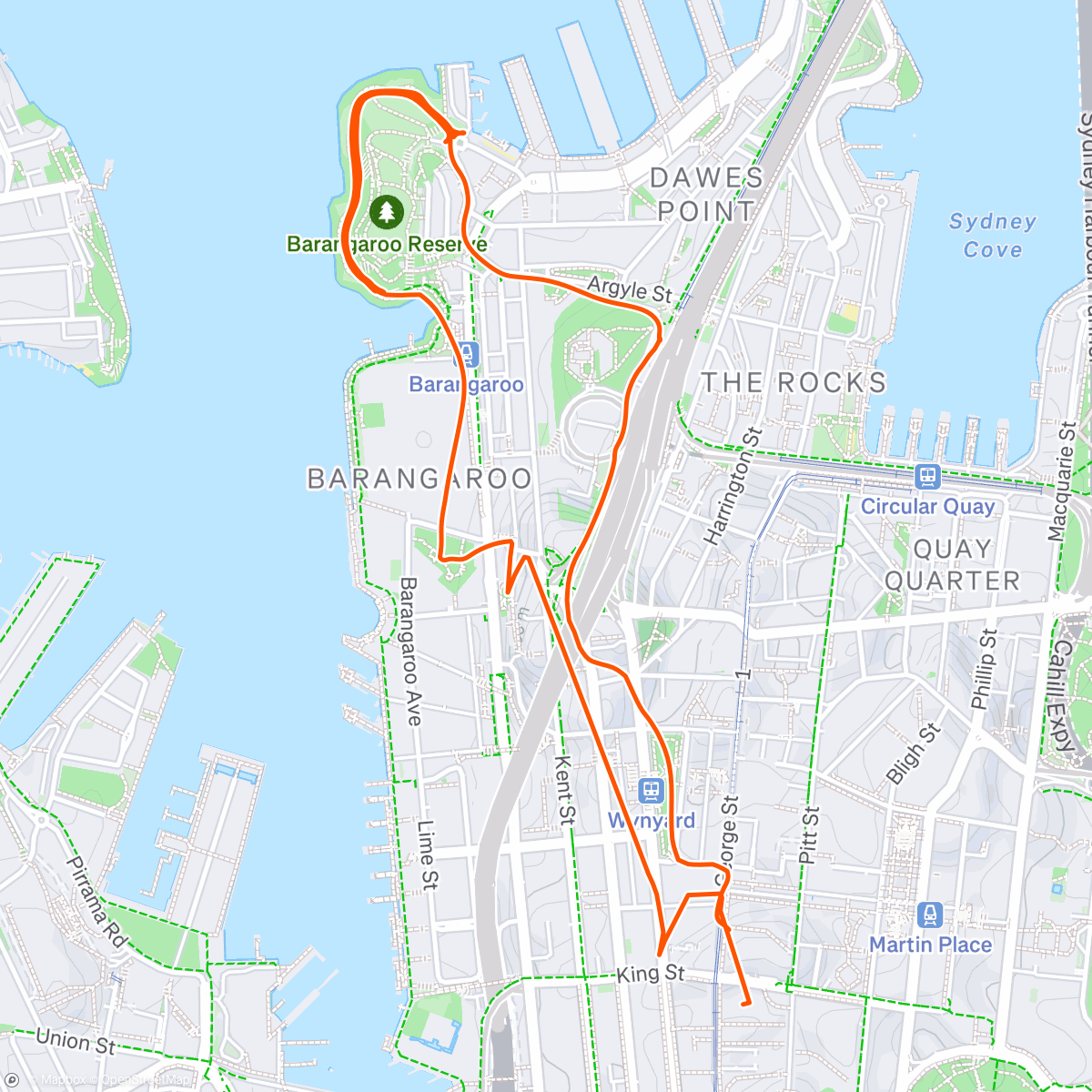 Map of the activity, HuRTs 10x500m
