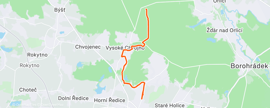 Map of the activity, Morning Run