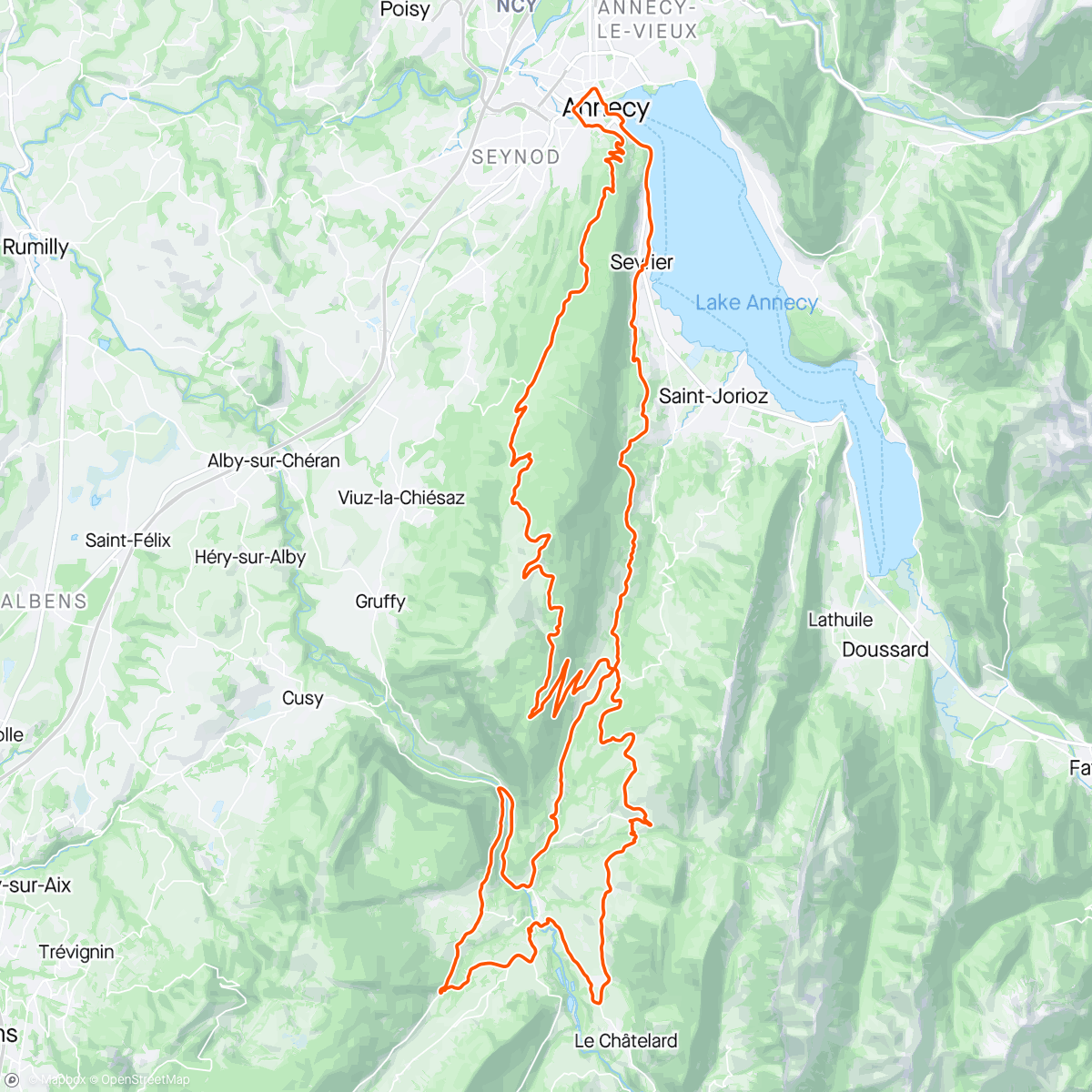 Mapa da atividade, Col du Semnoz