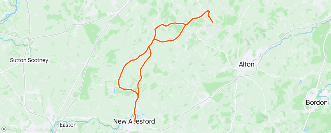 Map of the activity, Alresford for a bacon roll
Just a bit  windy 💨